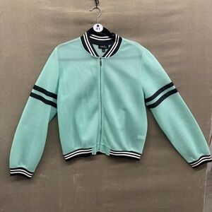 Mod|x Geometric Summer Jacket Aqua Black SZ Large